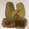 Yves Salomon - GLOVES TECHNICAL FABRIC - NUTS - 女装 - 滑雪手套 - 坚果棕 商品缩略图0