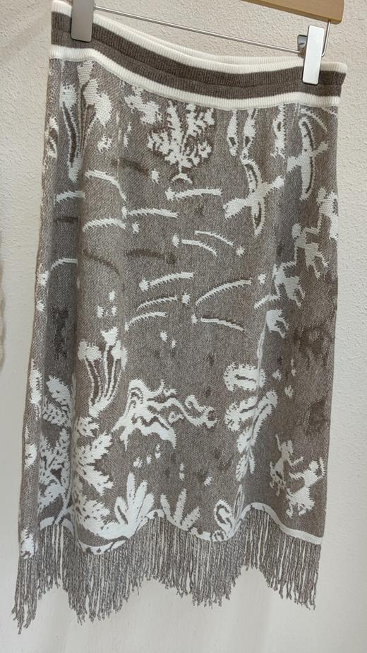 手工流苏提花羊绒半裙  SJF93W258N 商品图4