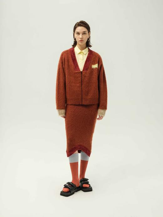 拼色针织开衫 商品图0