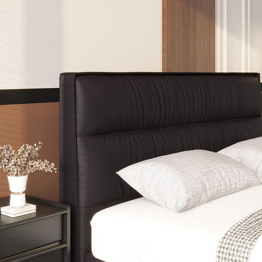 顾家家居整装 中古风 皮/布艺床 KZ.B5031(B)繁花 商品图3