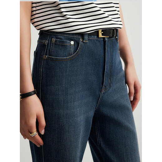 棉仓356619002-全能牛仔裤秋冬超模直筒牛牛仔裤 商品图3