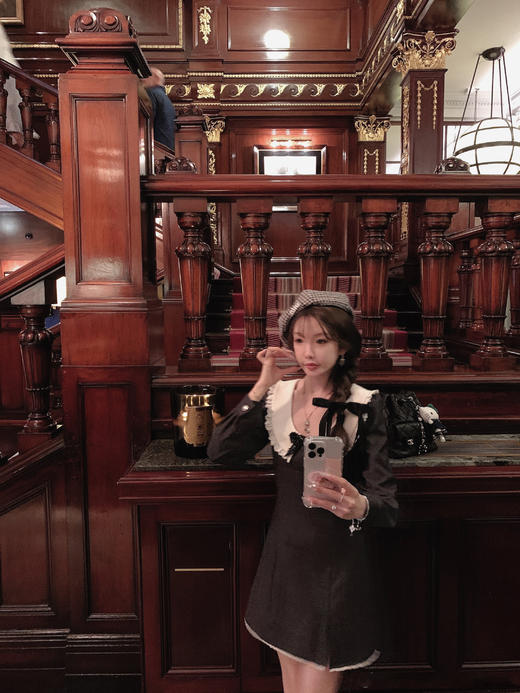 金蘑菇菇  安妮博物馆 / 设计感.复古减龄连衣裙 商品图5