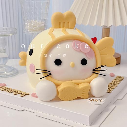 hellokitty小黄鸡合体版卡通蛋糕-低糖处理无添加 商品图2