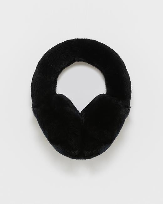 Yves Salomon - EARWARMER  REX RABBIT - BLACK - 配件 - 耳罩 - 黑色 商品图0