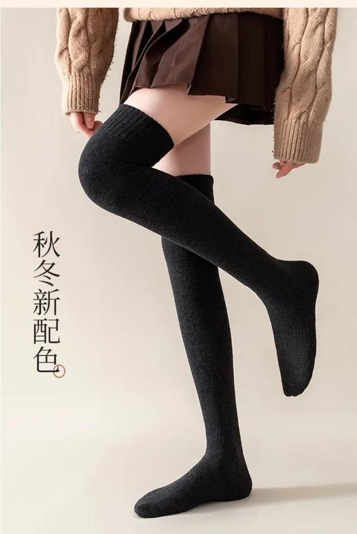 加厚毛圈保暖过膝袜护腿也显瘦半腿袜 到手3双 商品图6