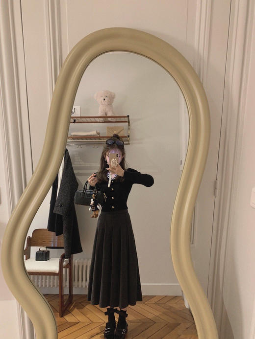 金蘑菇菇 元英妹妹系 新季微甜白兰地 / 乖甜减龄内搭毛衣+半裙 商品图3