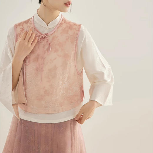 裁缝学苑AQ366新中式丝绒小马甲纸样倒大袖衬衫衬衣打版裁剪样板 商品图1