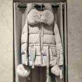 Yves Salomon - DOWN COAT MAT TECHNICAL FABRIC - SIROCCO - 女装 - 羽绒服 - 希洛克灰