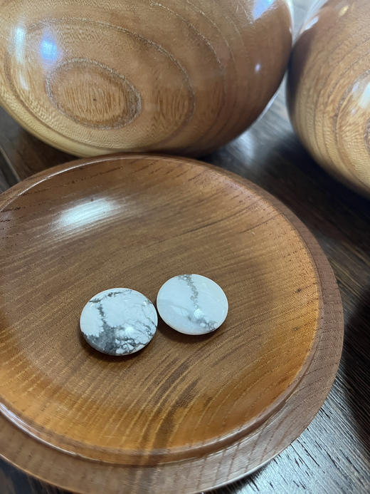 天然宝石围棋，白子白松石，黑子黑曜石。赠送木罐 商品图6