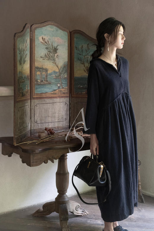 Munoz Vrandecic  黑色中号铜柄医生包 商品图2