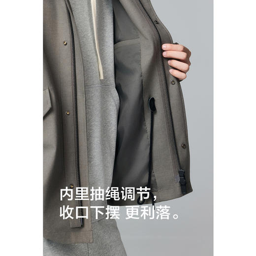 【品牌优选】棉仓宽松廓形机能羊毛混纺立领夹克 商品图4