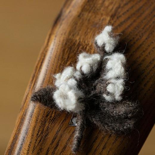 牧衣游原创 毛织手钩花胸针朴实百搭 忘忧【不支持会员折】 商品图1