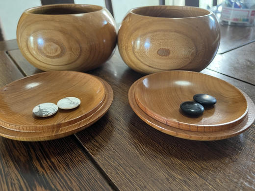 天然宝石围棋，白子白松石，黑子黑曜石。赠送木罐 商品图3