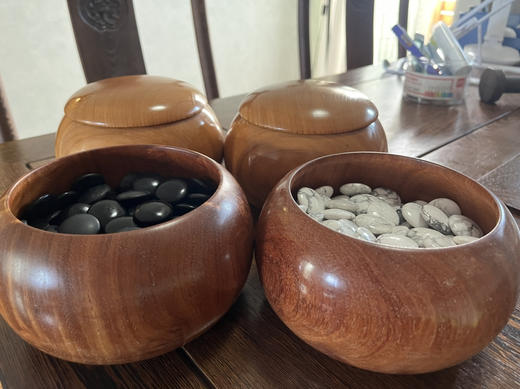 天然宝石围棋，白子白松石，黑子黑曜石。赠送木罐 商品图8