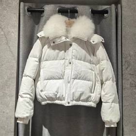 Yves Salomon - DOWN JACKET UV REACTIF FABRIC /LH LAMB - UV BLUE SKY - 女装 - 羽绒服 - 天蓝色