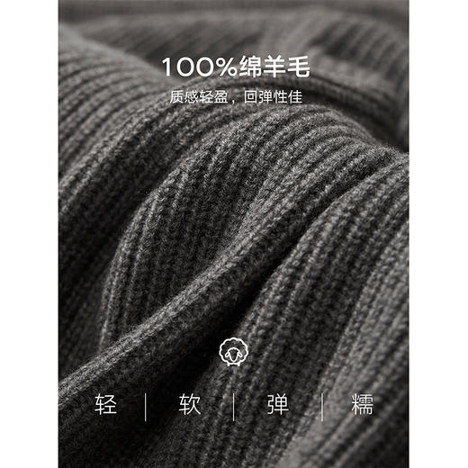 棉仓356635026-大V领叠穿针织毛衣 商品图3