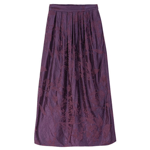 牧衣游原创 芍药提花半裙女冬2024年新款轻盈质朴a字半身裙 春暮 商品图4