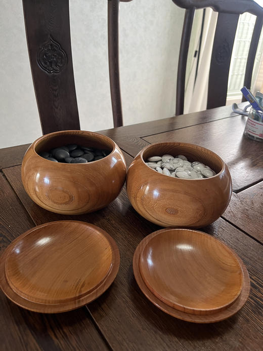 天然宝石围棋，白子白松石，黑子黑曜石。赠送木罐 商品图0