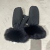 Yves Salomon - GLOVES TECHNICAL FABRIC - BLACK - 女装 - 滑雪手套 - 黑色 商品缩略图0