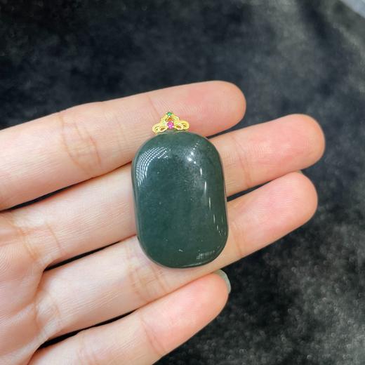 S925和田玉无事牌吊坠约34*20mm 商品图0