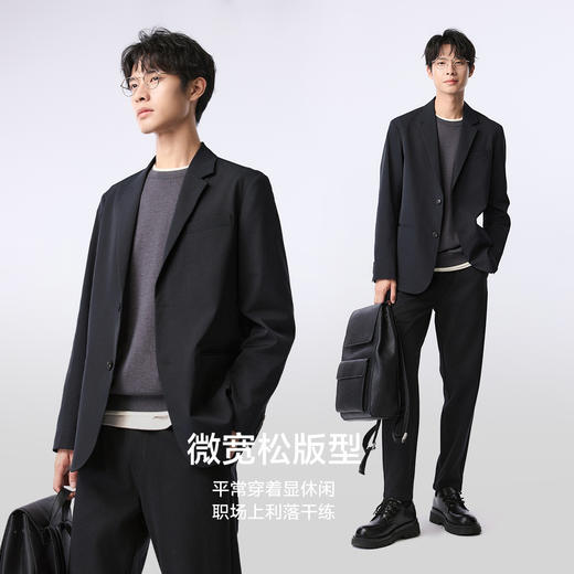 棉仓356812002-微宽松solotex易打理平驳领西服 商品图2
