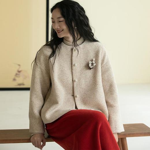 牧衣游原创 毛织手钩花胸针朴实百搭 忘忧【不支持会员折】 商品图3