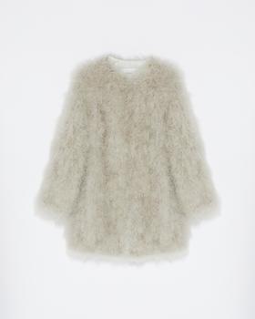 Yves Salomon - COAT  TURKEY FEATHERS - SIROCCO - 女装 - 夹克 - 希洛克灰