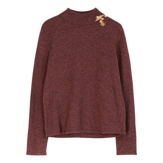 【*回归】牧衣游原创进口牦牛绒手绣毛织套头衫毛衣女 且随风 商品图4