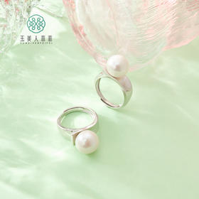 珍珠戒指-白珠戒指10mm