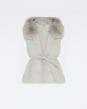 Yves Salomon - VEST TECHNICAL FABRIC - SIROCCO - 女装 - 背心 - 希洛克灰