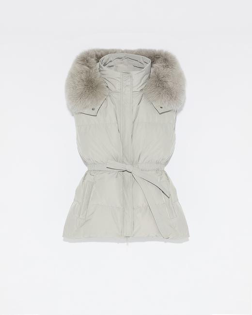 Yves Salomon - VEST TECHNICAL FABRIC - SIROCCO - 女装 - 背心 - 希洛克灰 商品图0