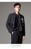 PINLI品立秋季新款刺绣短款小西装下摆交叉设计感西服男外套B243106033 商品缩略图6