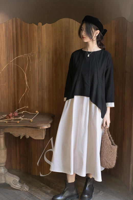 Daniela Gregis  婴儿粉/烟草棕手织羊驼毛两用冷帽/提包 商品图6