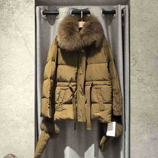 Yves Salomon - DOWN COAT MAT TECHNICAL FABRIC - NUTS - 女装 - 羽绒服 - 坚果棕 商品图0