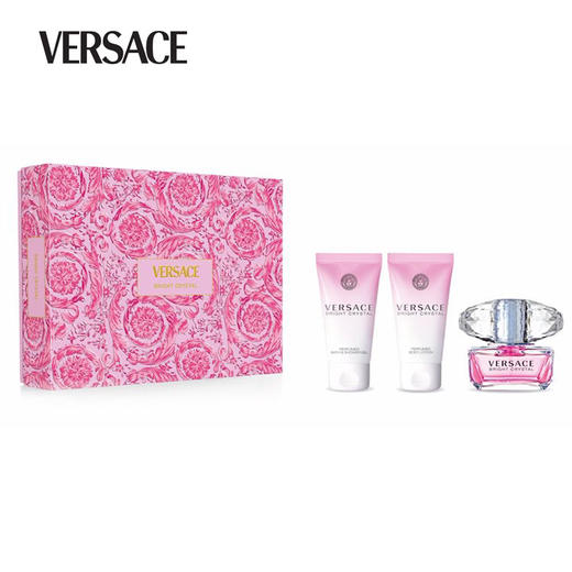 范思哲粉耀晶钻香水套装50ml+沐浴露50ml+身体乳50ml 商品图1