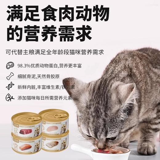 宠悦嘉全价全期生骨肉猫主食罐85g鱼肉口味，十罐起售 商品图1