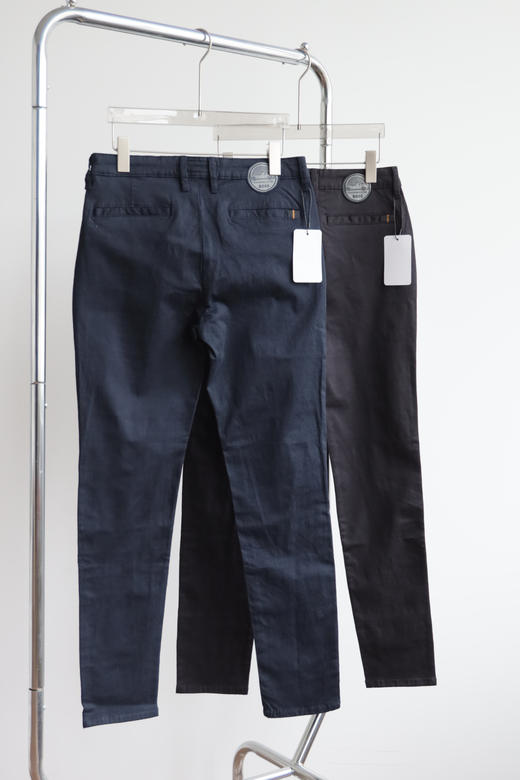 H.B X 宝SHI捷 弹力修身棉弹缎纹面料 休闲长裤 xxk171 商品图4