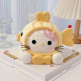hellokitty小黄鸡合体版卡通蛋糕-低糖处理无添加