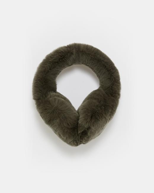 Yves Salomon - EARWARMER  REX RABBIT - AMAZONE - 配件 - 耳罩 - 亚马逊绿 商品图0