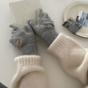 鹿向南ALXNAN  刺绣可爱小熊五指针织手套 商品缩略图3