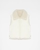 Yves Salomon - VEST TECHNICAL FABRIC/LAMB - CIME - 女装 - 背心 - 西米白 商品缩略图0
