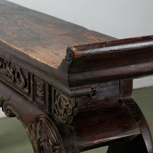 华伦古典家具象鼻腿雕刻条案实木中式玄关桌案台案几供桌书房案老家具 商品图2