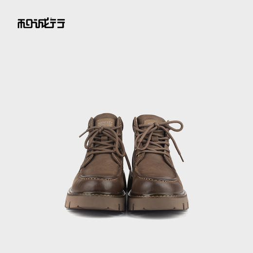 和诚行 2024秋冬新款英伦风高帮靴复古工装靴男沙漠马丁靴1050138 商品图2