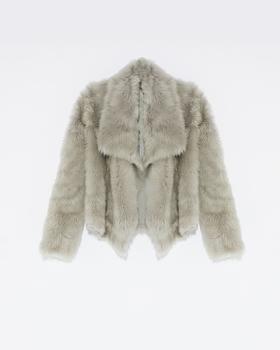 Yves Salomon - JACKET TOSCANA FOLK - SIROCCO - 女装 - 夹克 - 希洛克灰