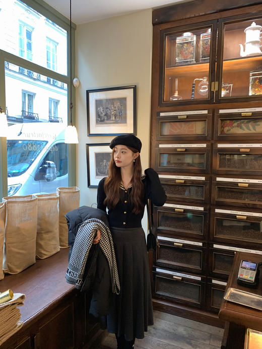 金蘑菇菇 元英妹妹系 新季微甜白兰地 / 乖甜减龄内搭毛衣+半裙 商品图10