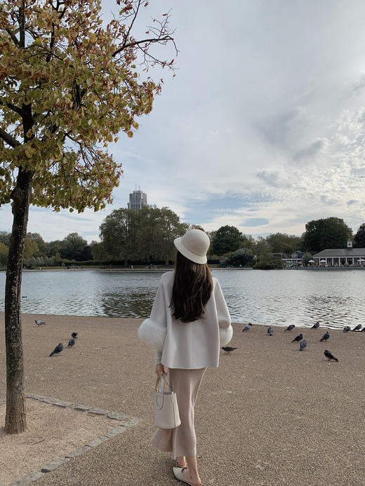 金蘑菇菇 伦敦甜心/娇贵少女氛围 狐狸毛毛领外套 商品图14