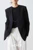 棉仓3461512004- 高定无领The*ow显瘦百搭高级黑色休闲西装 极简小西服外套 商品缩略图4