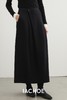 棉仓3561517001- 秋冬通勤斜门襟黑色半身裙  步履不停厚款直筒中长款裙 商品缩略图4