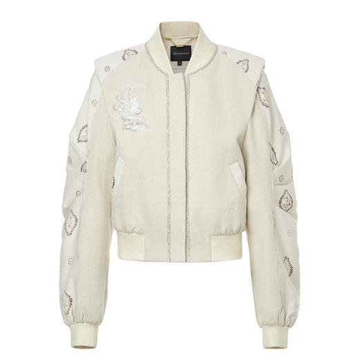 新中式拼接宽肩棒球服绣花外套23秋冬 商品图2