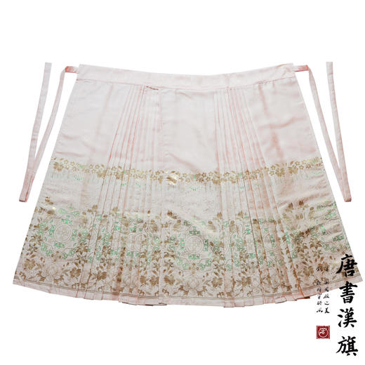 【连枝惊鹊·橘粉】织金妆花新中式国风马面裙复古精致套装 商品图7